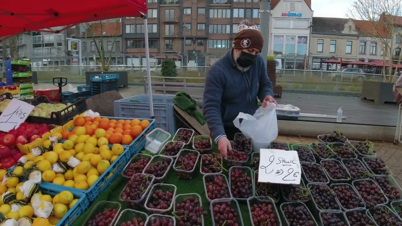 On the market of Sint Niklaas Belgium