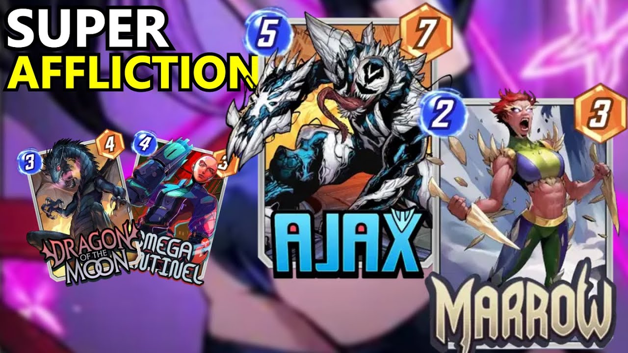 MARVEL SNAP INDONESIA - AFFLICTION ADALAH COUNTER META NAGA!! MARROW OMEGA SENTINEL AJAX DECK