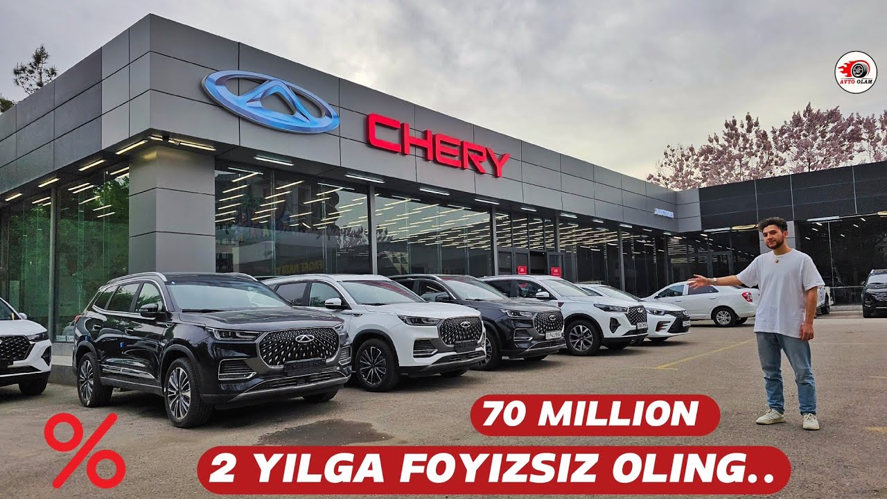 CHERY AVTO SALON NARXLARI  2 YILGA FOYIZSIZ MASHINA OLING