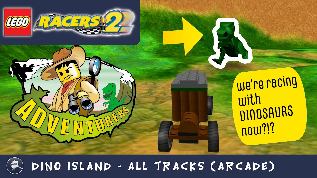 Wait...we're racing on DINO ISLAND?!? | World 2 - LEGO Racers 2 4K Playthrough