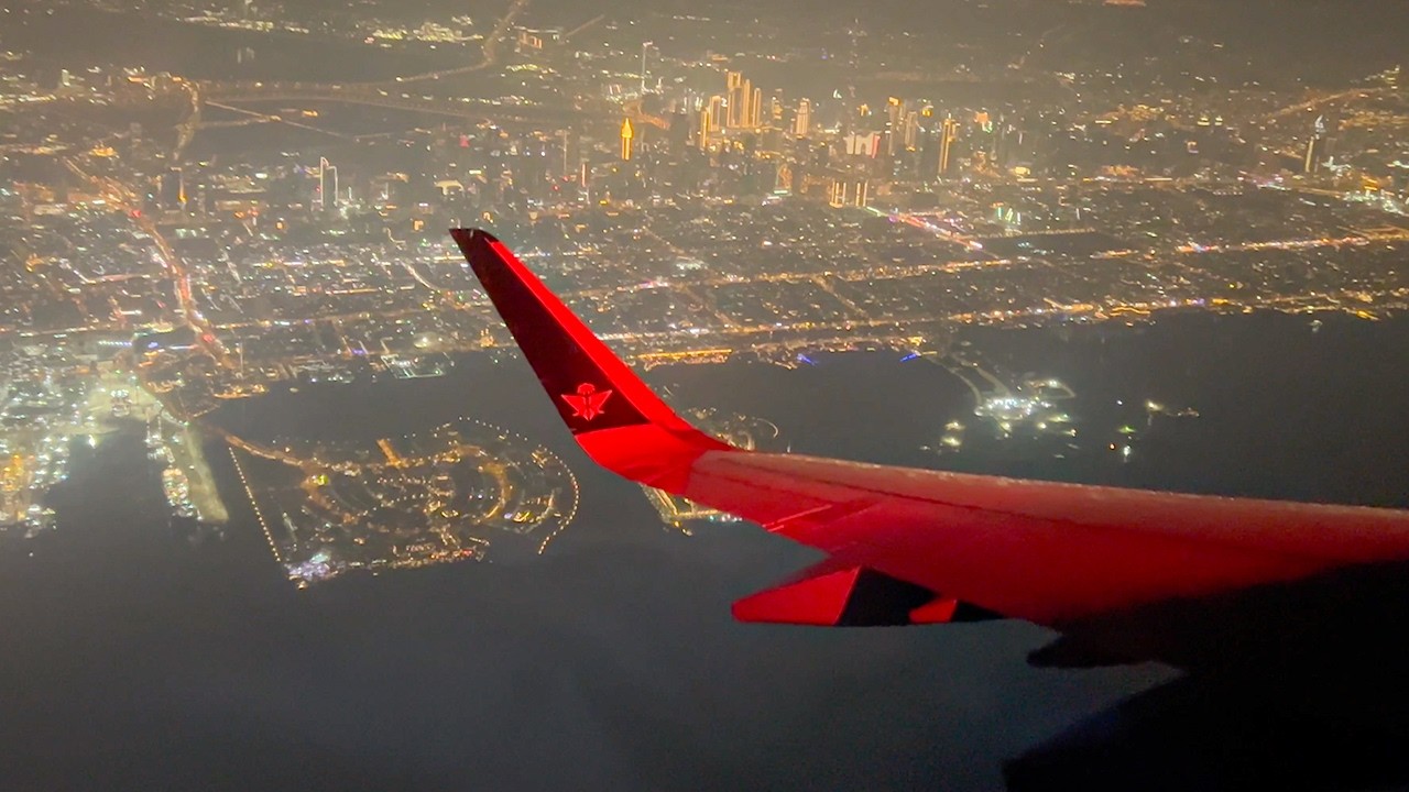 A321 Neo Night Takeoff from Dubai