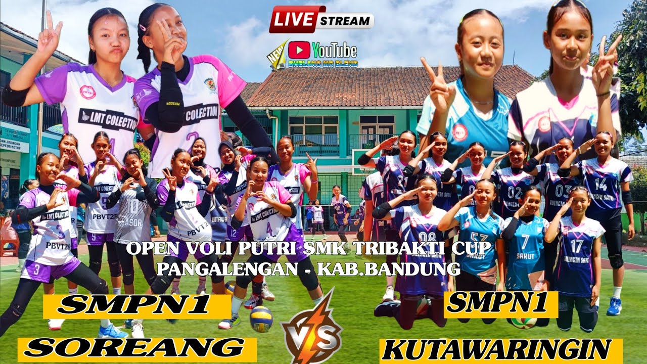 LIVE💯SMPN1 SOREANG VS SMPN1 KUTAWARINGIN ‼️ OPEN VOLI PUTRI SMK TRIBAKTI CUP PANGALENGAN BANDUNG