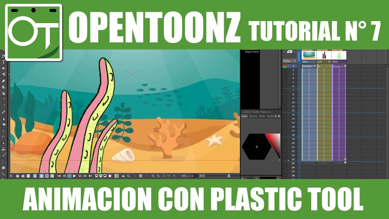 TUTORIAL OPENTOONZ 7 - ANIMACION CON PLASTIC TOOL