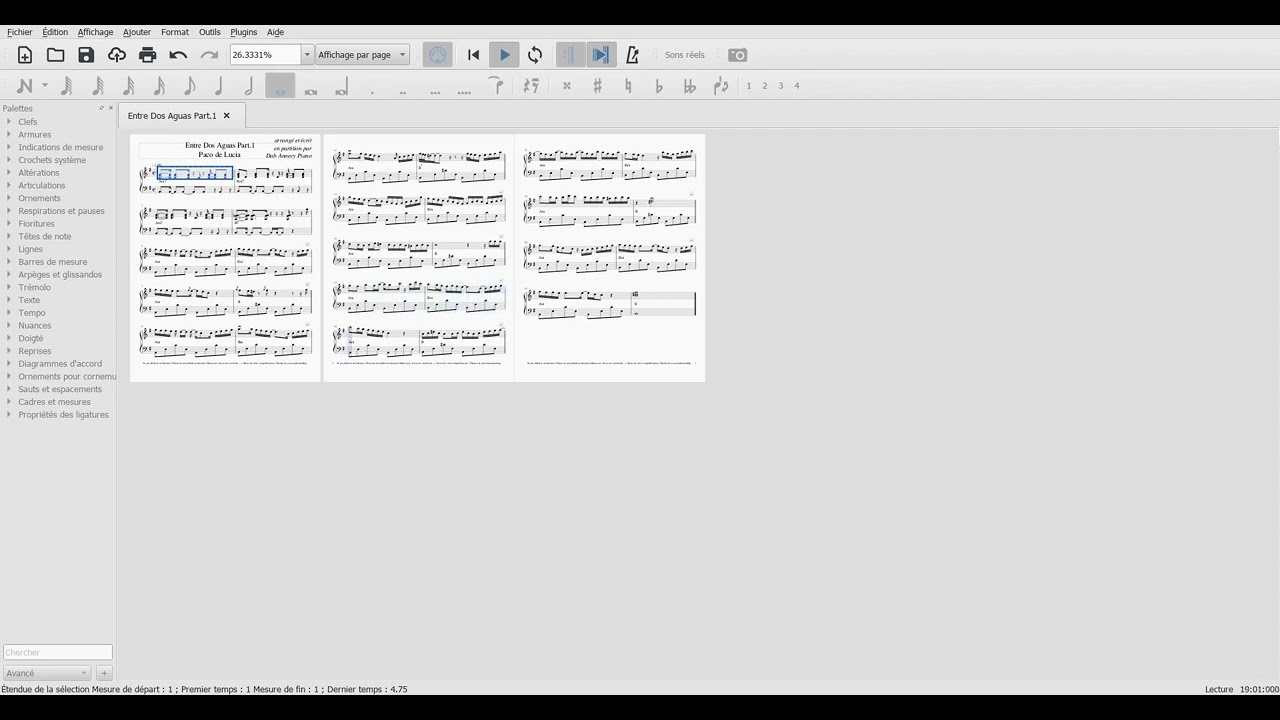 Entre Dos Aguas (Paco de Lucia) PIANO Part 1 (Partition PDF/Piano Score PDF Sheet Music)