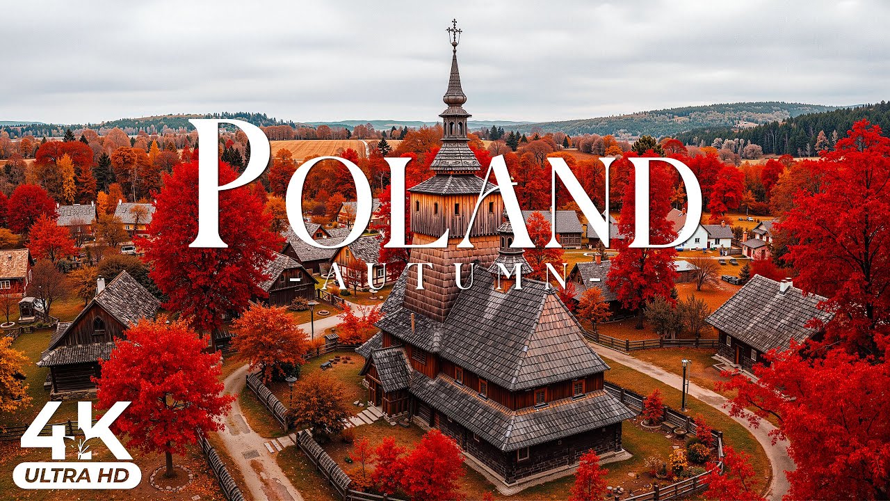 🍂 Autumn of Poland 4K UHD 🍁 Golden Forests, Peaceful Lakes & Timeless Central European Beauty
