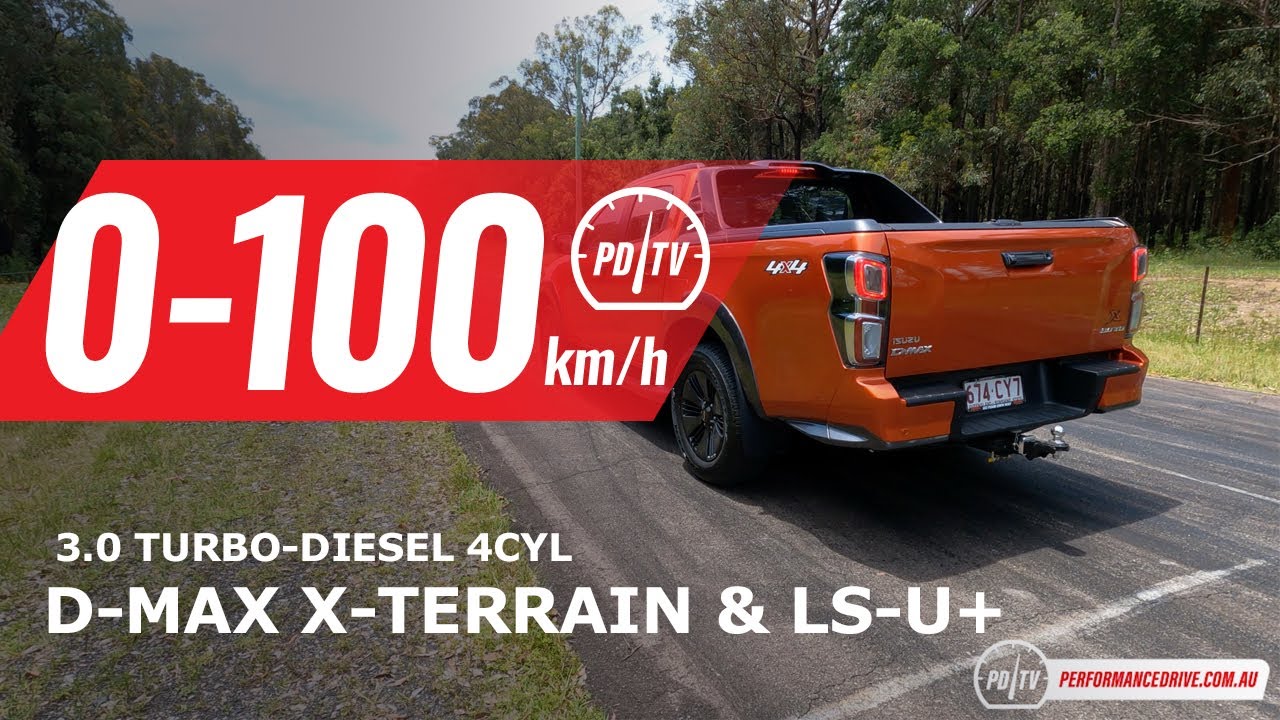 Isuzu D-Max X-Terrain 2022 года, разгон от 0 до 100 км/ч и звук двигателя