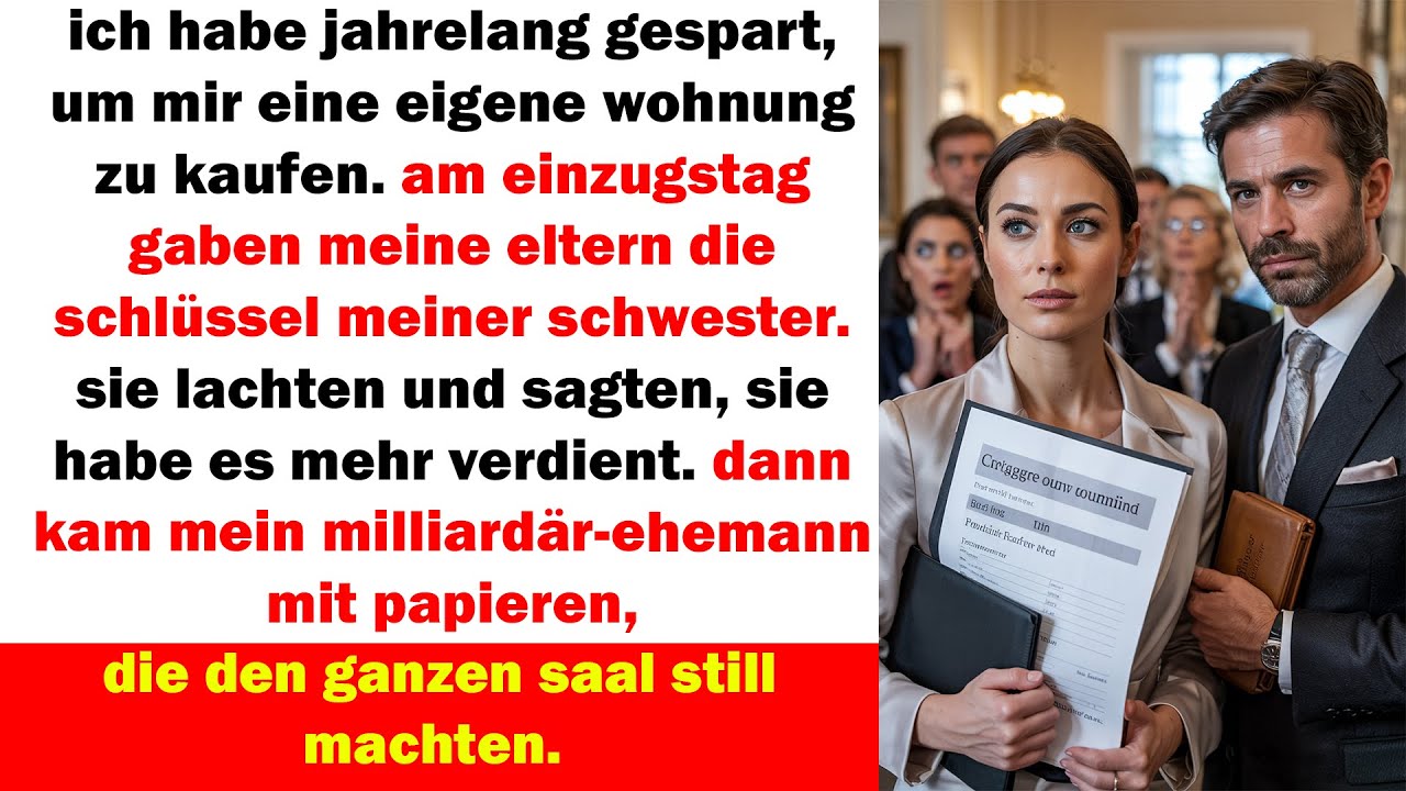 meine eltern gaben meiner schwester meine wohnung bis mein ehemann kam und alles veränderte...
