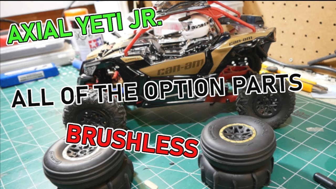 AXIAL Yeti Jr. Can-Am Maverick 1/18 scale RTR RC Build: AXIAL Option Parts and a Brushless