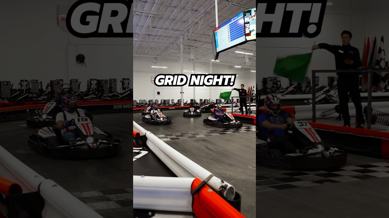 GRID NIGHT! At K1 Speed 🏁 race for position and make the pass! #karting #gokarting #racing