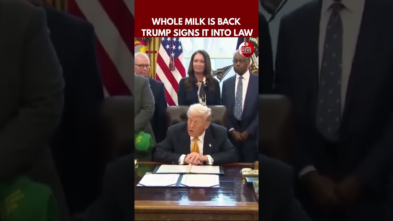 Donald Trump Signs Whole Milk for Healthy Kids Act: “Make America Healthy Again”