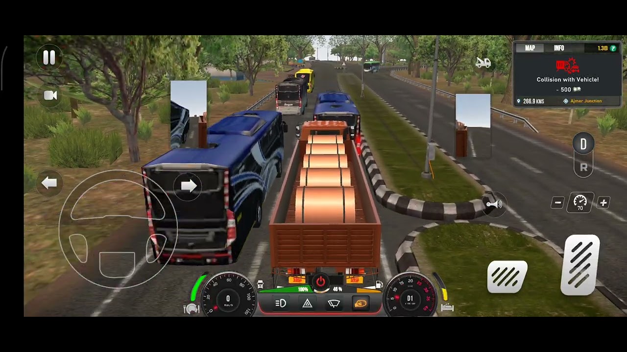 Heavy Loaded Copper Rod Transport Mission | Indian Road Truck Driving Gameplay 🇮🇳