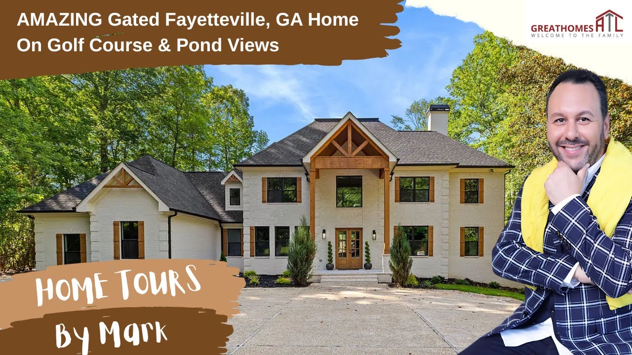 THE MOST IMPRESSIVE HOME IN FAYETTEVILLE, GA! Gated Community With Guard. Golf Course & Pond Views!