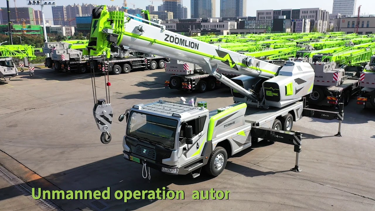 First sight of Zoomlion's ZTC250N-EV battery-electric truck crane