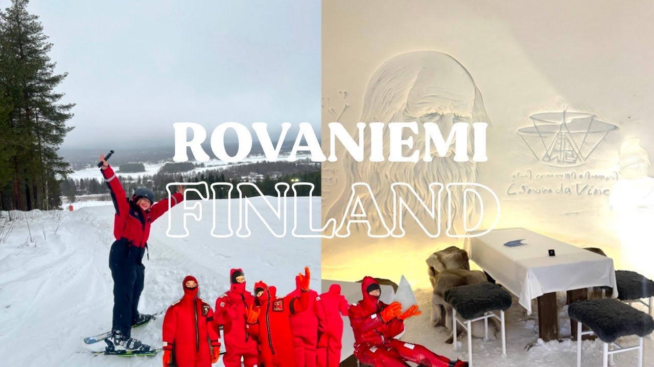ROVANIEMI VLOG II | ice skating, floating on a frozen lake, first time skiing, snowman world dinner