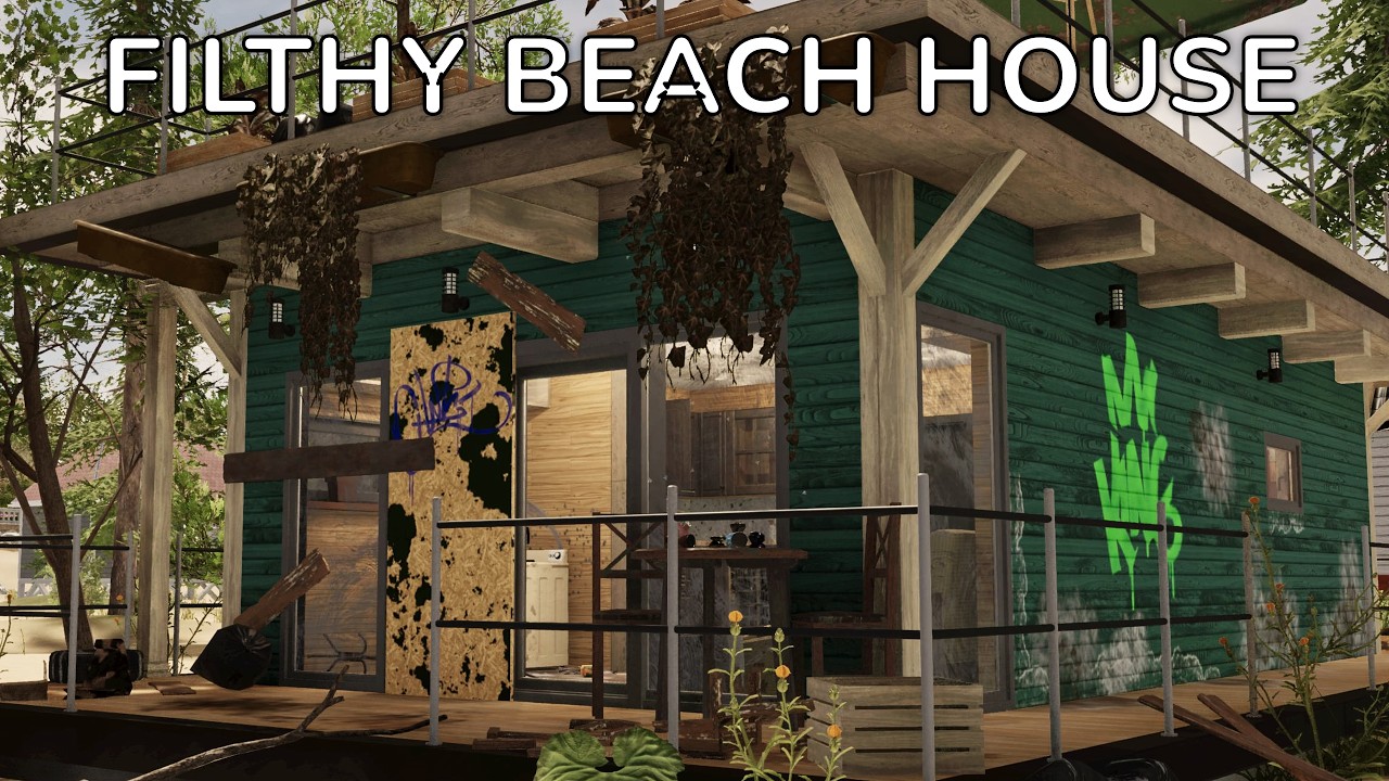 Cleaning a Filthy Beach House | House Flipper 2 No Commentary✨