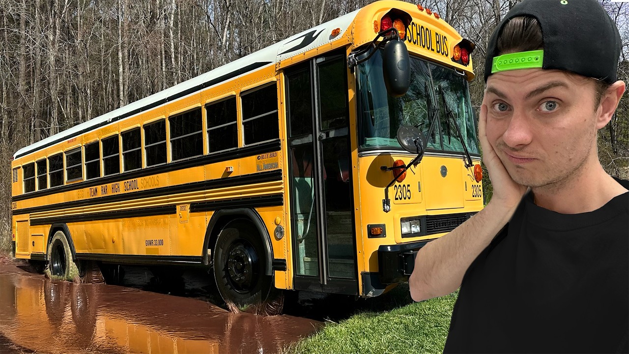 We SUNK The Abandoned School Bus!! (Insane Recovery)