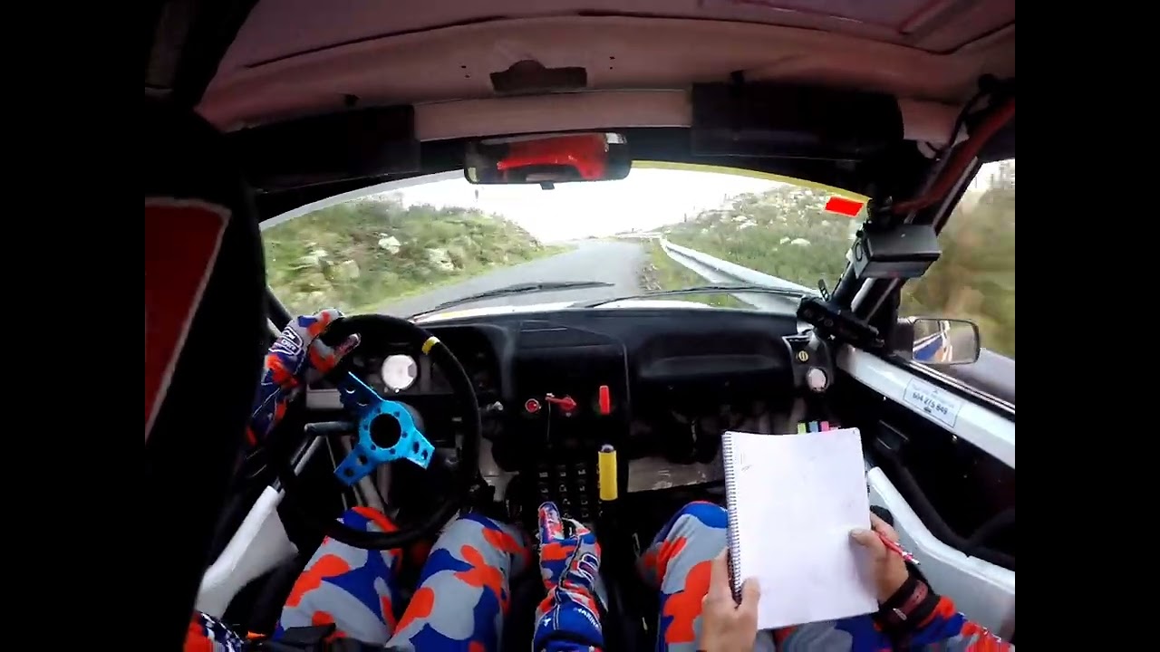 On board Rally Ribera ria de arousa TC3 D.Mato-M.Marquez Peugeot 205