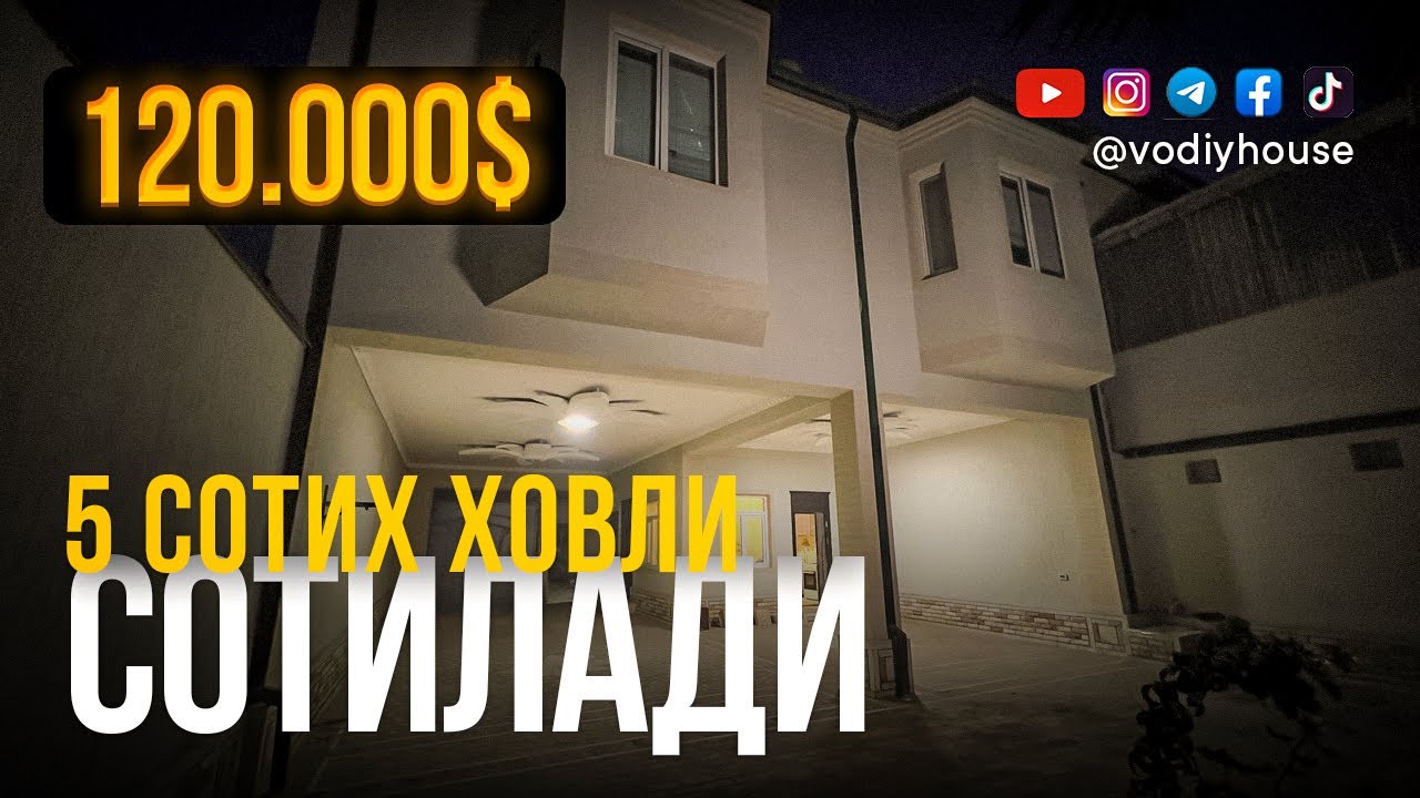 Фарғона шахар 5 мактаб олдида 5 сотих ховли сотилади