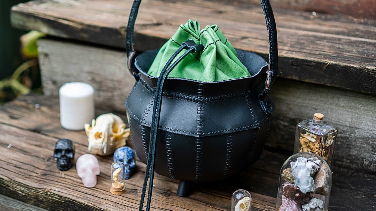 Making a Leather Cauldron Purse