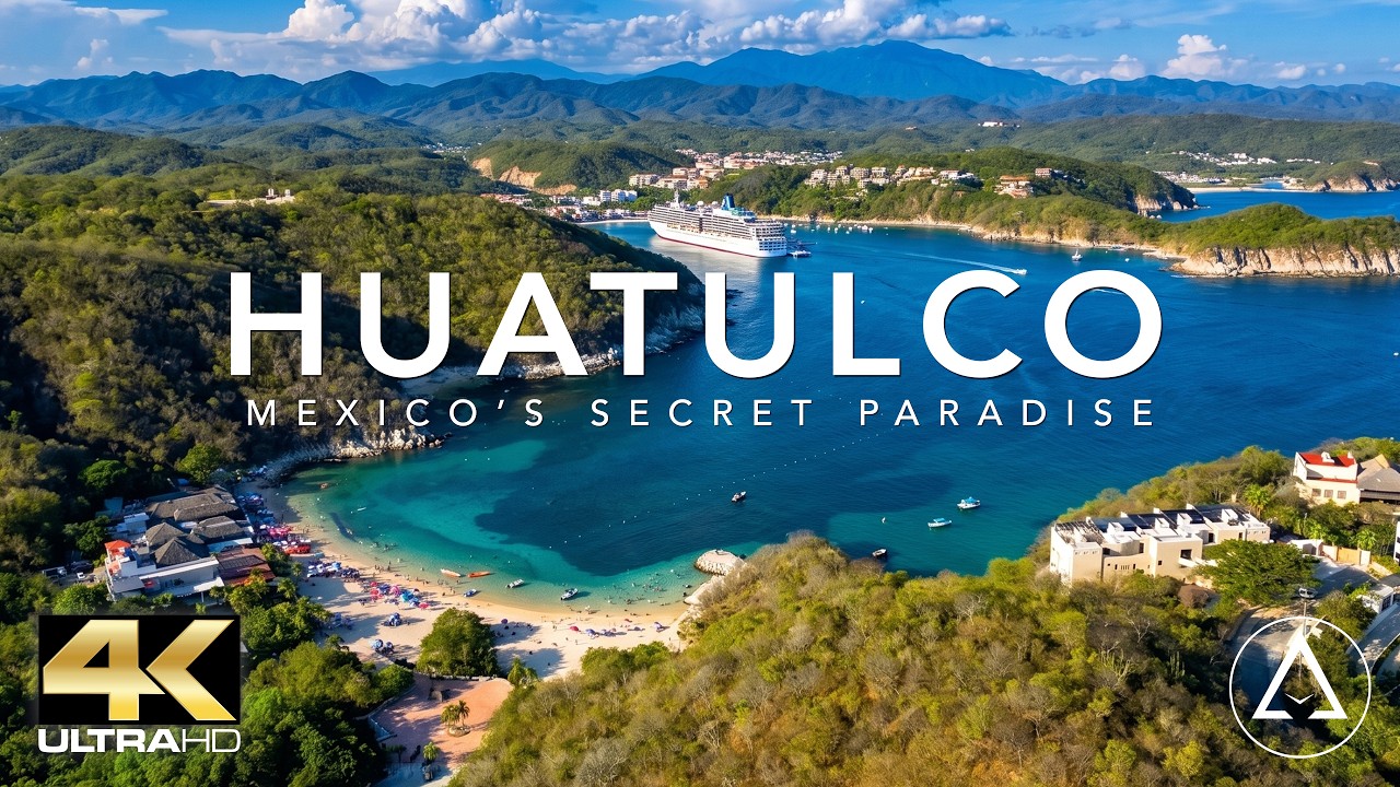 HUATULCO - MEXICO IN 4K DRONE FOOTAGE (ULTRA HD) - Oaxaca Paradise Landscapes UHD