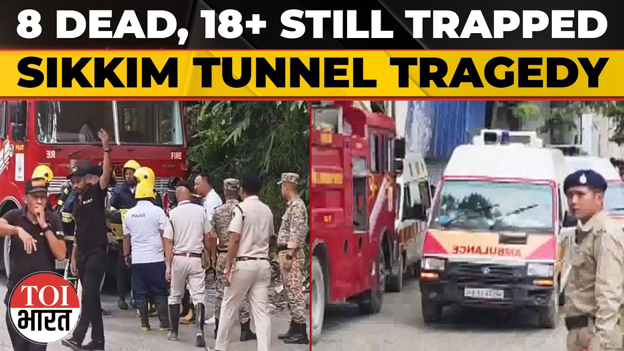 Sikkim Tunnel Tragedy: 8 Dead, Over 18 Feared Trapped After Landslide Triggers Methane Gas Leak