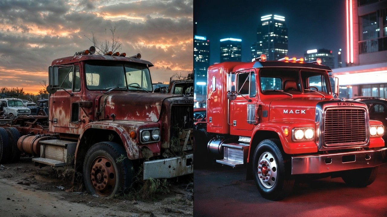 1973 Mack R Series | Classic Red  |  ASMR Semi Truck Restoration