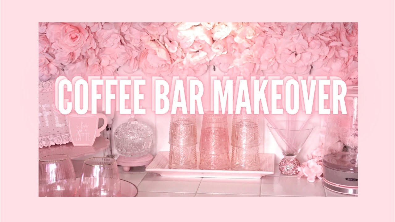 DECORATE WITH ME | Coffee Bar Transformation *Pink Aesthetic