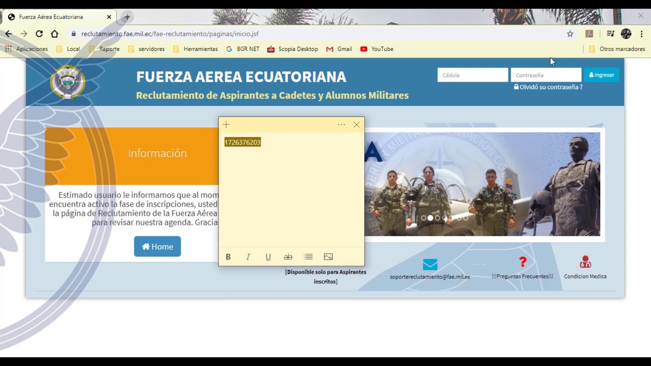 Pasos para inscribirse Proceso de Reclutamiento FAE 2020.