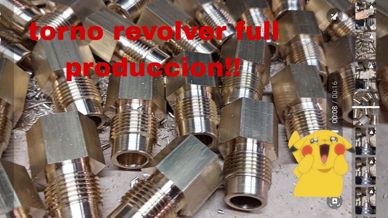 torno revolver = mecanizado de piezas de bronce!!