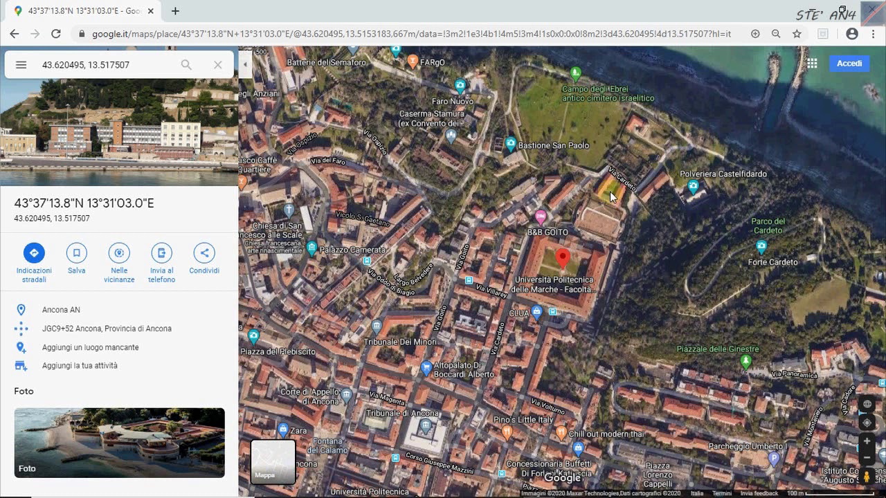 google maps - latitudine longitudine coordinate da cellulare