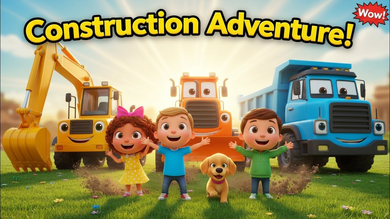 BIG TRUCKS for Kids! 🚜 Tom & Friends Explore Excavators, Bulldozers & Construction Fun and song
