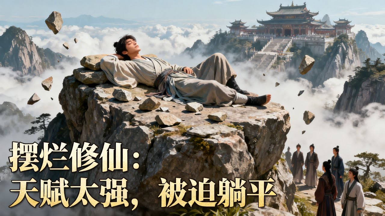 《擺爛修仙：天賦太強，被迫躺平》穿越成修仙界第一廢柴，測試石崩碎八塊後我成了全宗小師叔，結果修煉太快太無聊，我選擇擺爛曬太陽氣哭天驕。#小說推荐#玄幻#修仙#漫畫解說#故事#有聲小說