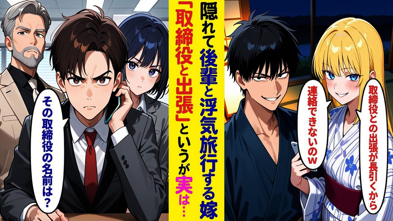 【漫画】嫁「取締役との出張で連絡できないのw」俺「へぇ…その人の名前は？」→その時実は…