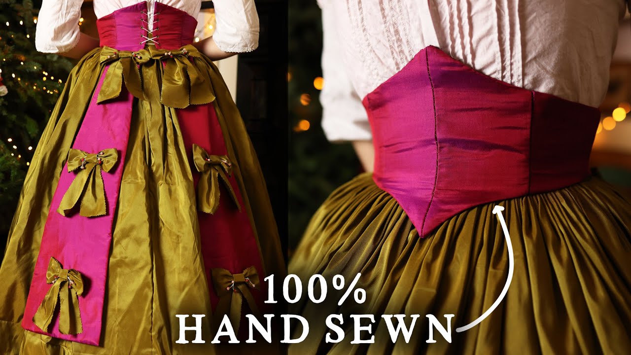 I Hand Sewed an 1860s Berry Themed Swiss Waist