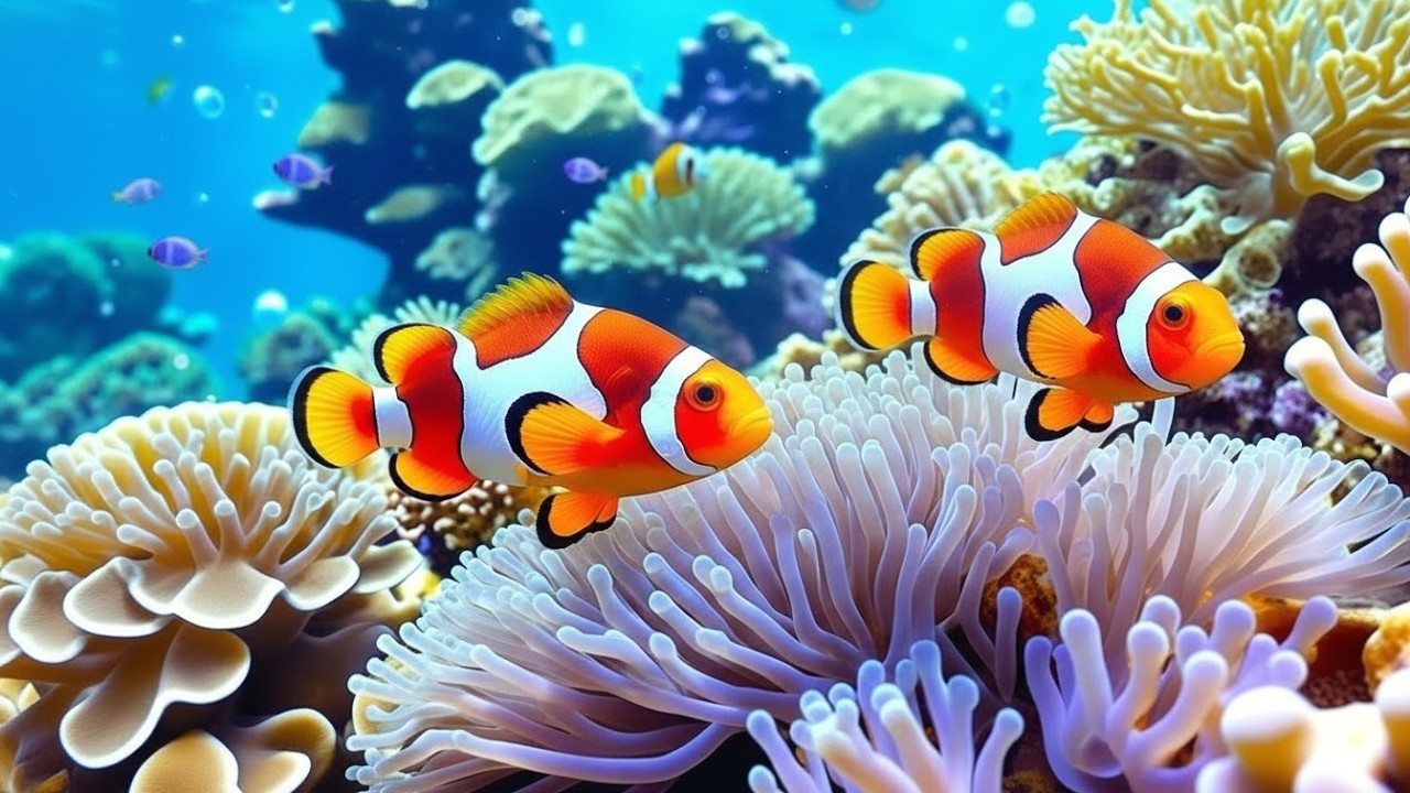 The Best 4K Aquarium - Dive Into The Mesmerizing Underwater Realm, Sea Jellyfish, Coral Reefs .