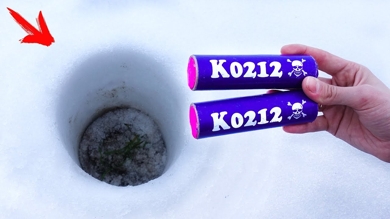 ЭКСПЕРИМЕНТ: ПЕТАРДЫ ПОД СНЕГОМ