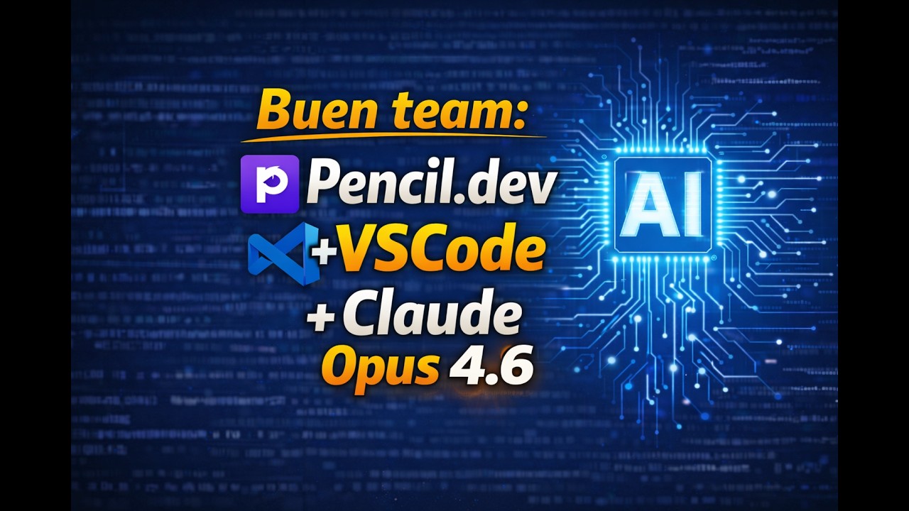 Buen team: Pencil.dev + VSCode + Claude Opus 4.6