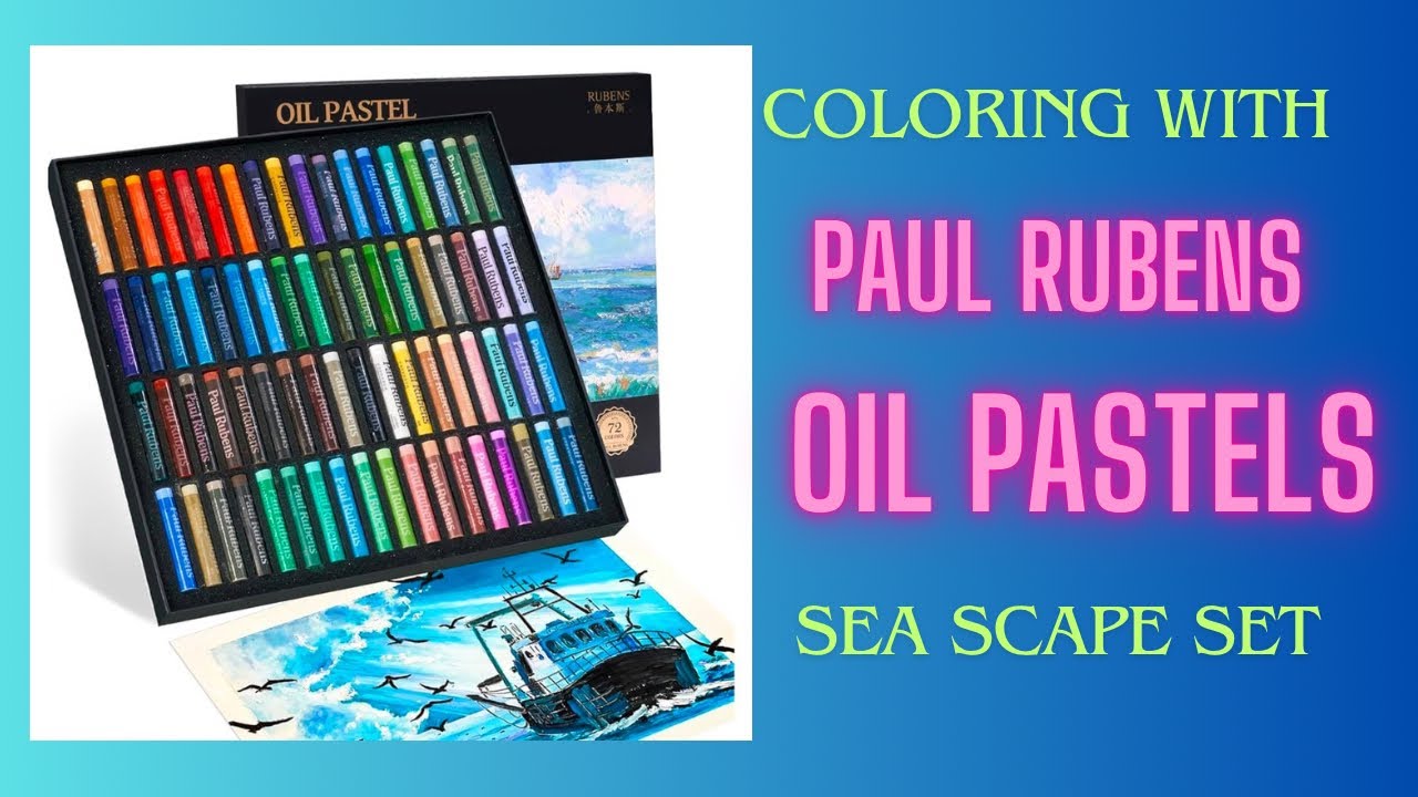 Coloring with Oil Pastels: Paul Rubens SeaScape 🌊 set/ Adult Coloring