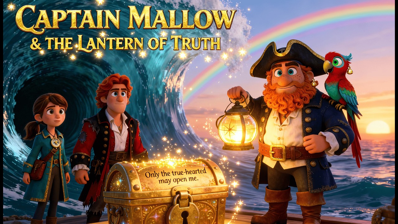 Captain Mallow & the Lantern of Truth 🏴‍☠️✨ | Pirate Adventure Kids Story | Bedtime Story for Kids