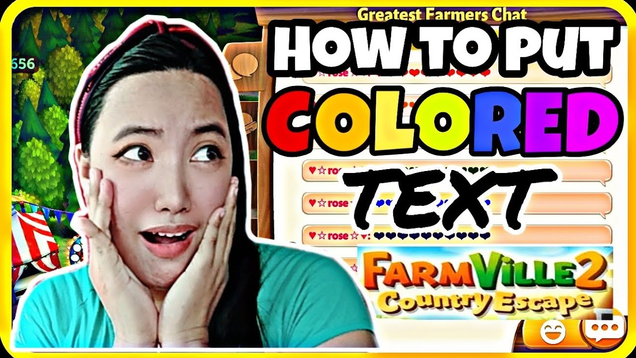 HOW TO PUT COLORED TEXT IN FARMVILLE2 COUNTRY ESCAPE | EASY TUTORIAL | Rose Ville Vlogs