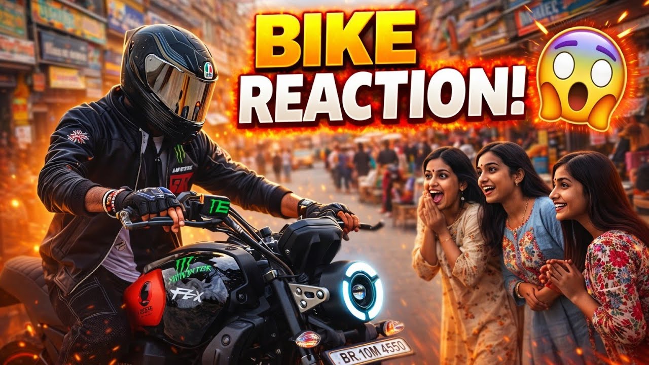 Market Mein Bike Entry 😱 | Girls Shocked 😍 | Bike Reaction Video 🔥
