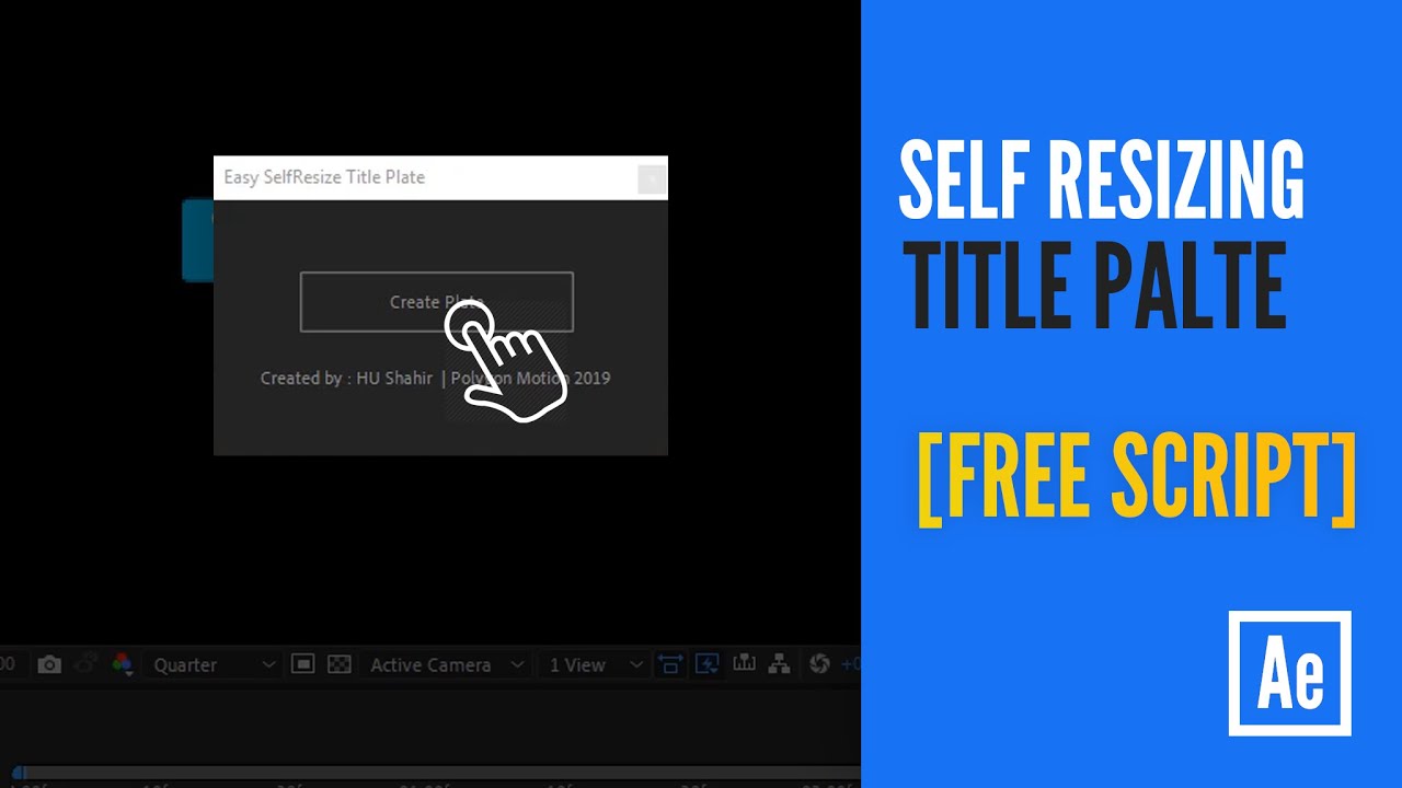[FREE Script] Create Self Resizing Title Plate in One Click - After Effects