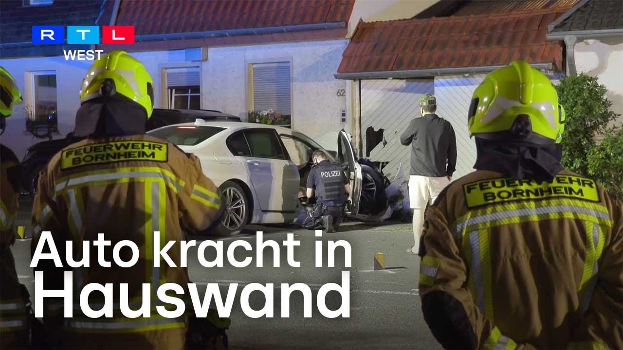 Auto kracht in Hauswand – Fahrer nach Unfall in Bornheim schwer verletzt | RTL WEST