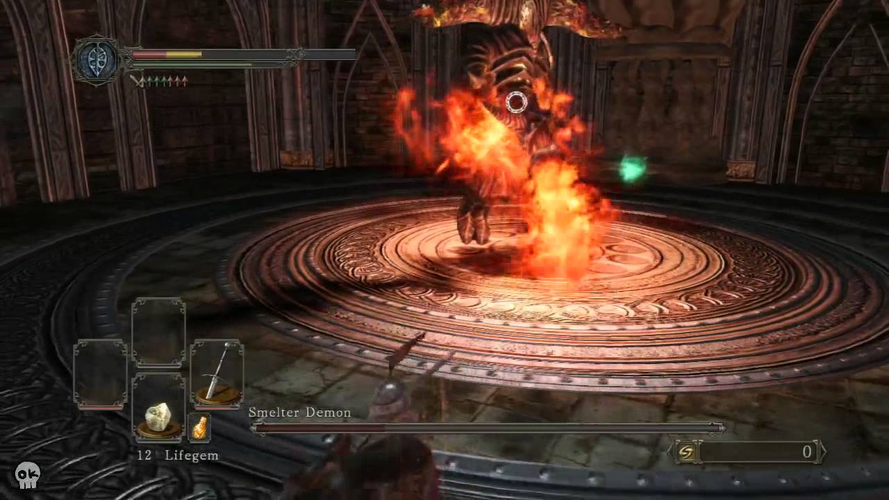 Dark Souls 2 - Smelter Demon Kill - Melee Only - No Shield - Iron Keep