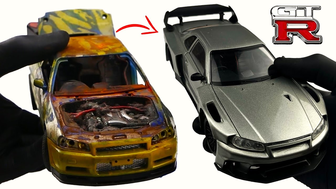 Restoration Abandoned GTR  R34  Skyline  | Satisfying JDM Build with Widebody Kit