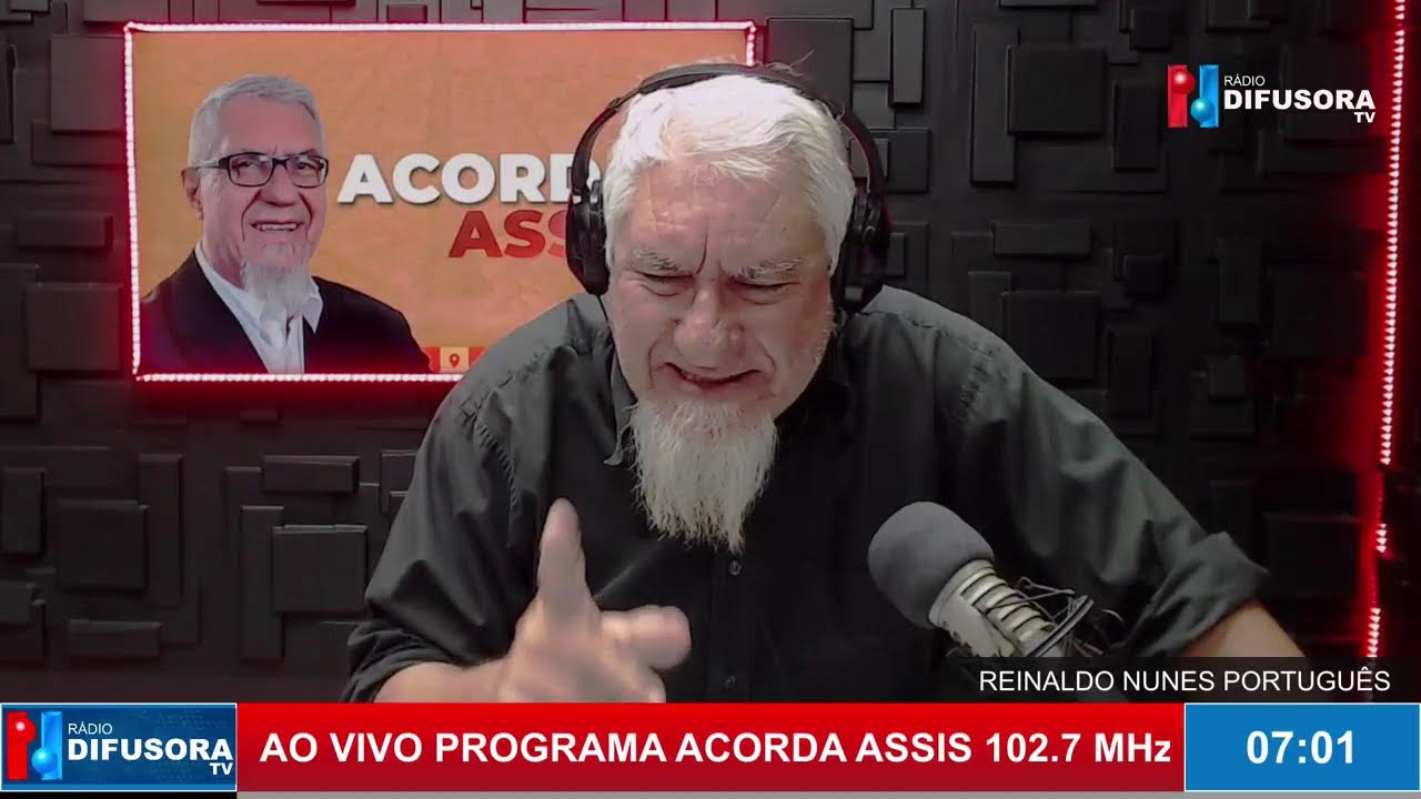 Programa Acorda Assis! Quarta-feira, 18 de Março de 2026. Apresentação Reinaldo Nunes 'Português'