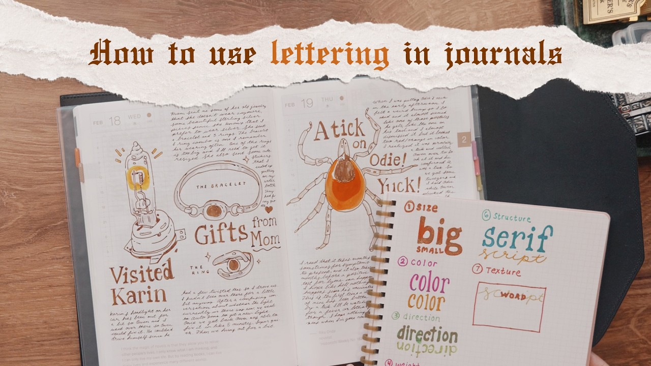 How to use lettering in your journals