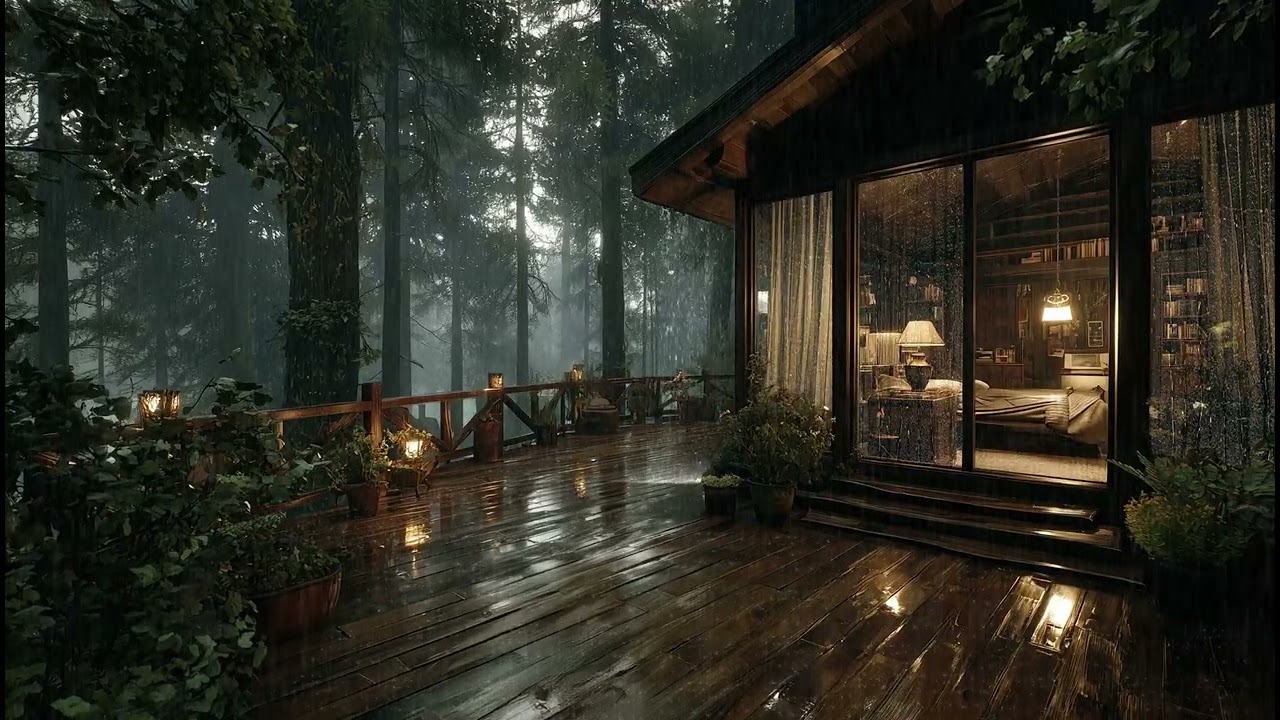 Звуки дождя вокруг лесной хижины 🌲 | Засни мгновенно с природой