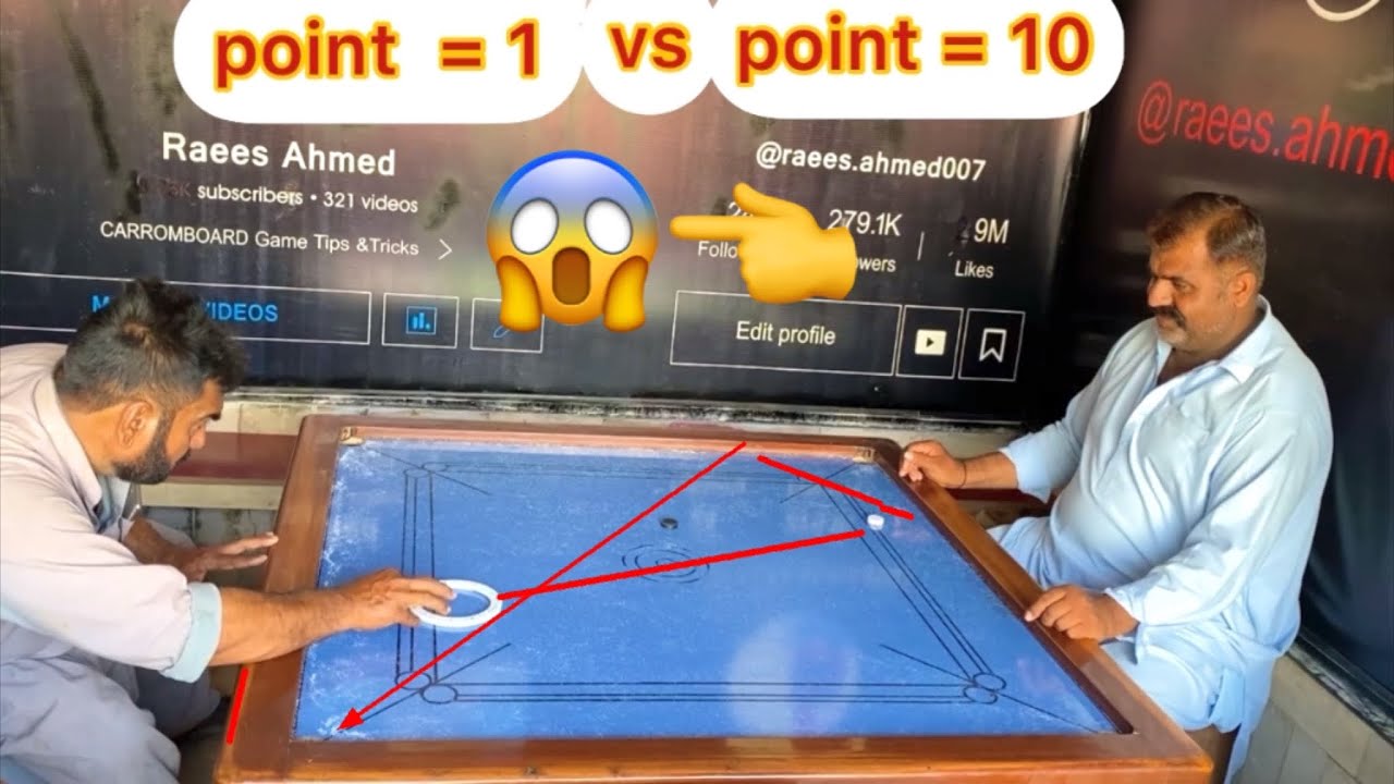 Carrom king jam talib vs rauf qasai heavy weight heavy player huge match wonderful shorts 1 M Views￼
