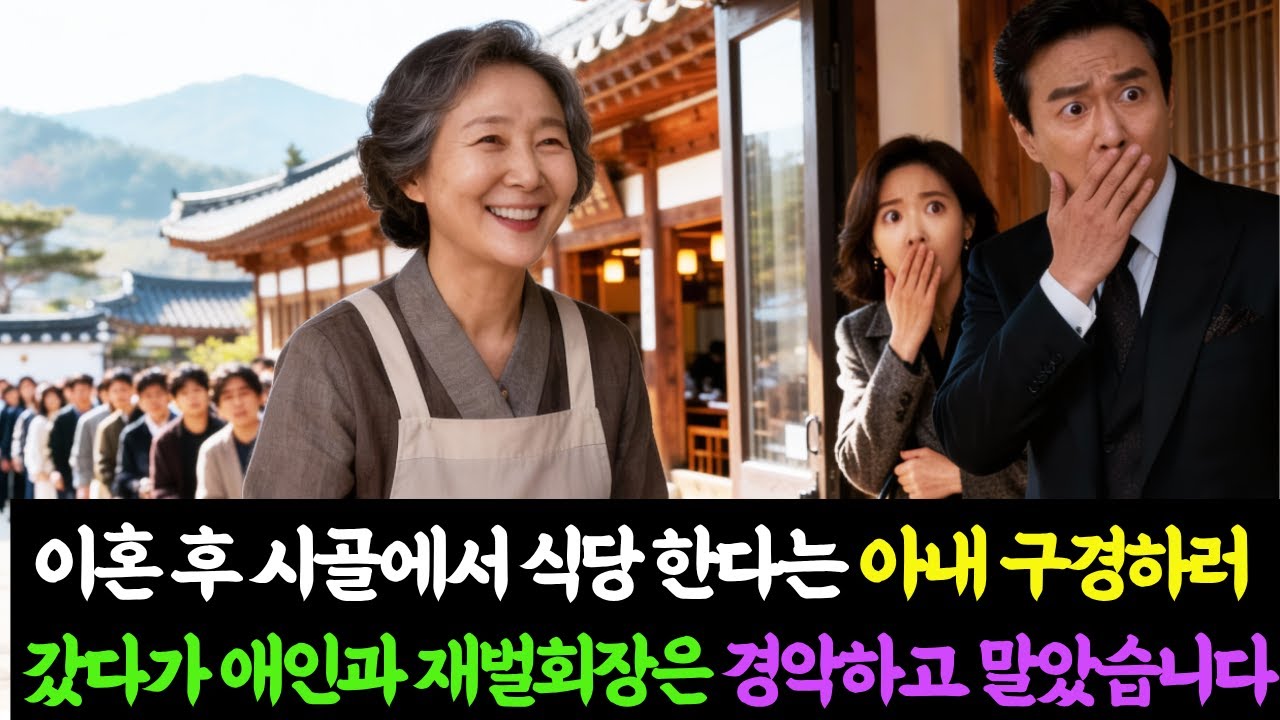 이혼 후 시골에서 식당 한다는 아내 구경하러 갔다가 애인과 재벌 회장은 경악하고 말았습니다 시니어사연 | 인생사연 | 감동사연 | 사연라디오 | 오디오북 | 삶의지혜